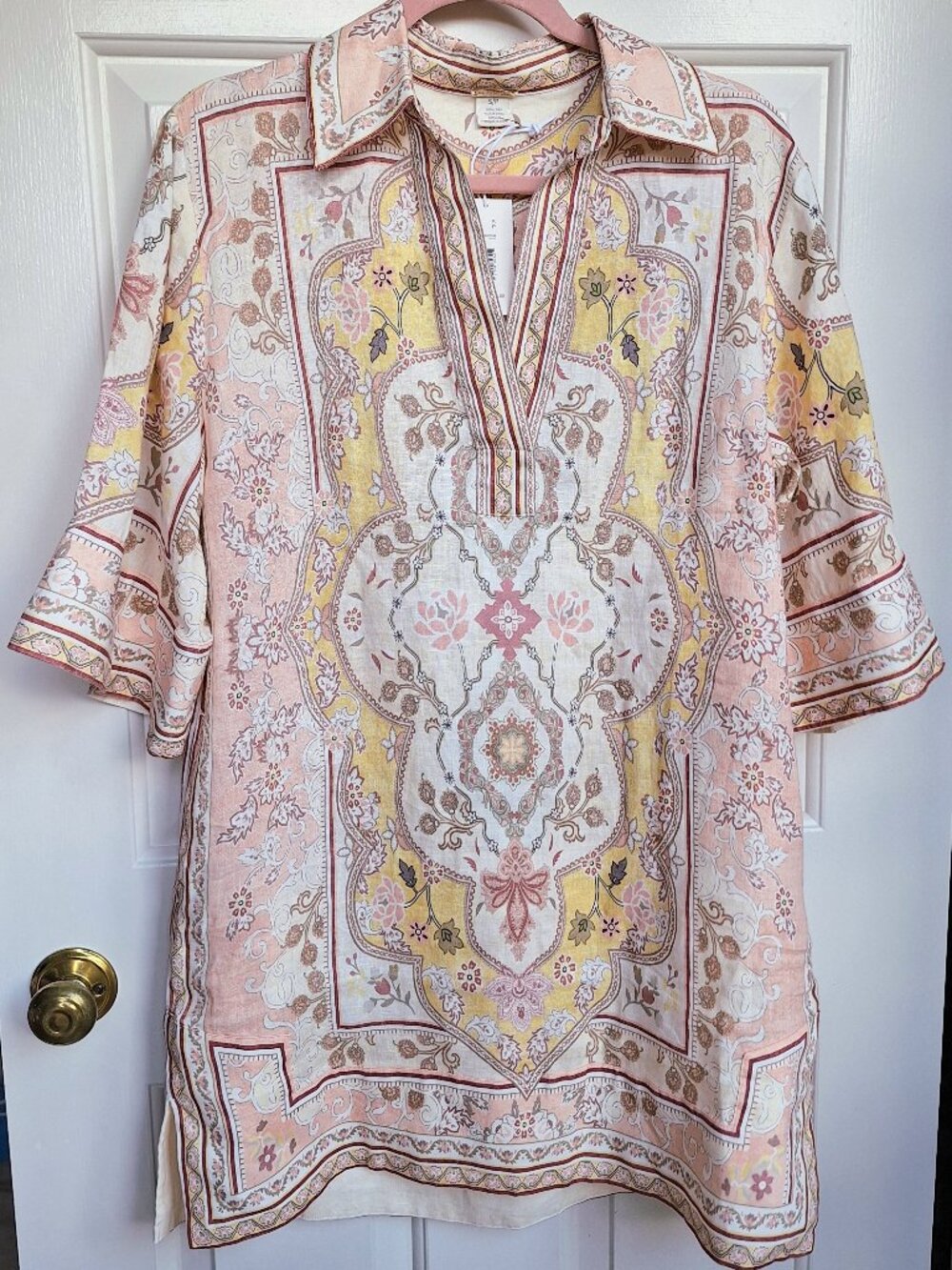 Magaschoni Linen Dress S NWT